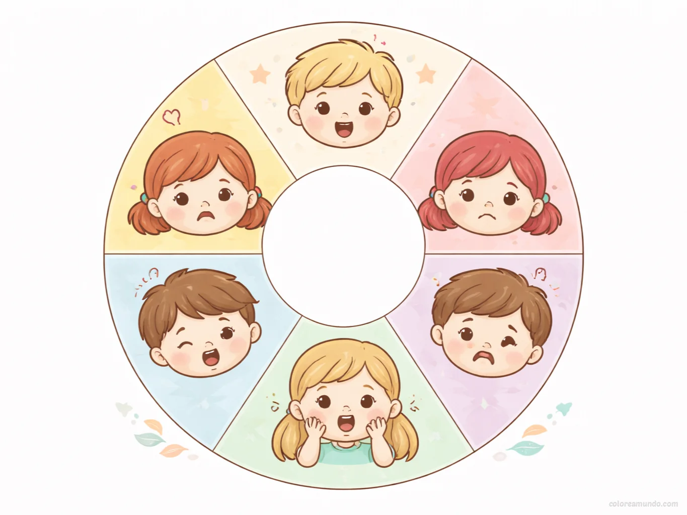 Rueda de emociones para pequeños narradores