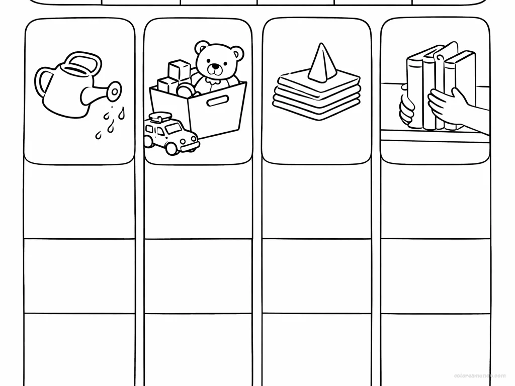 Tabla de Responsabilidades Semanales para Pequeños Capaces