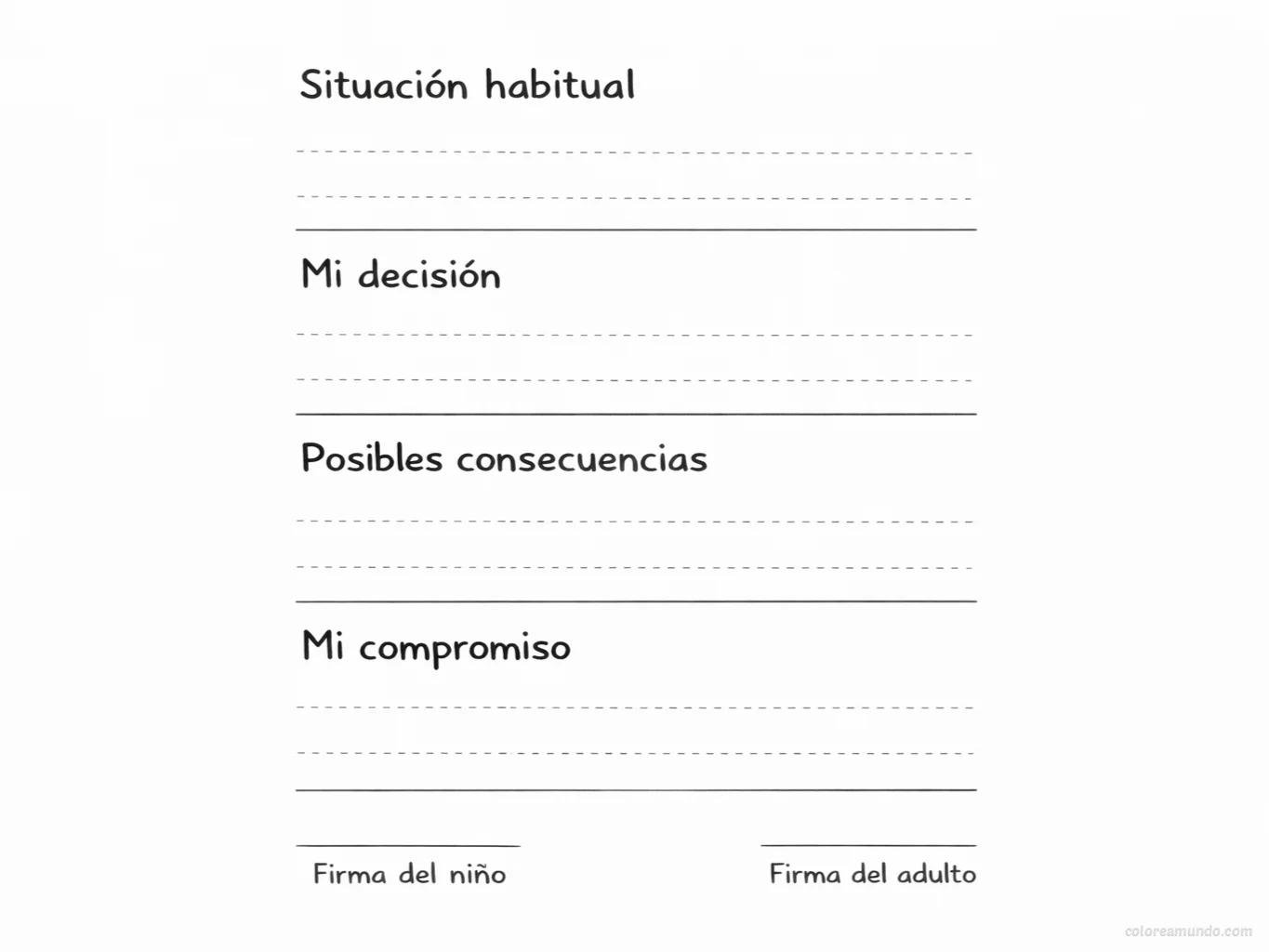 Mi contrato de decisiones responsables