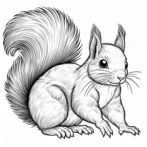 ardilla para colorear