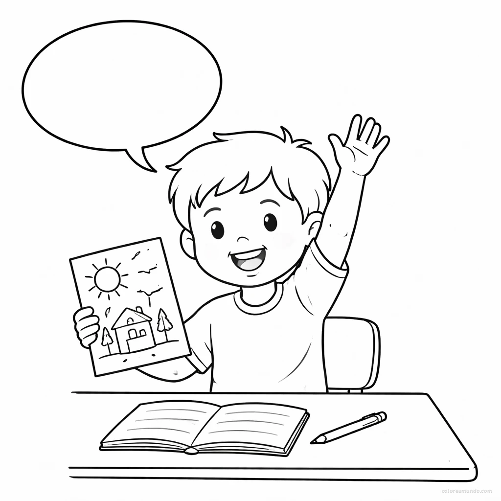 Argumenta tu opinion: dibujo con postura