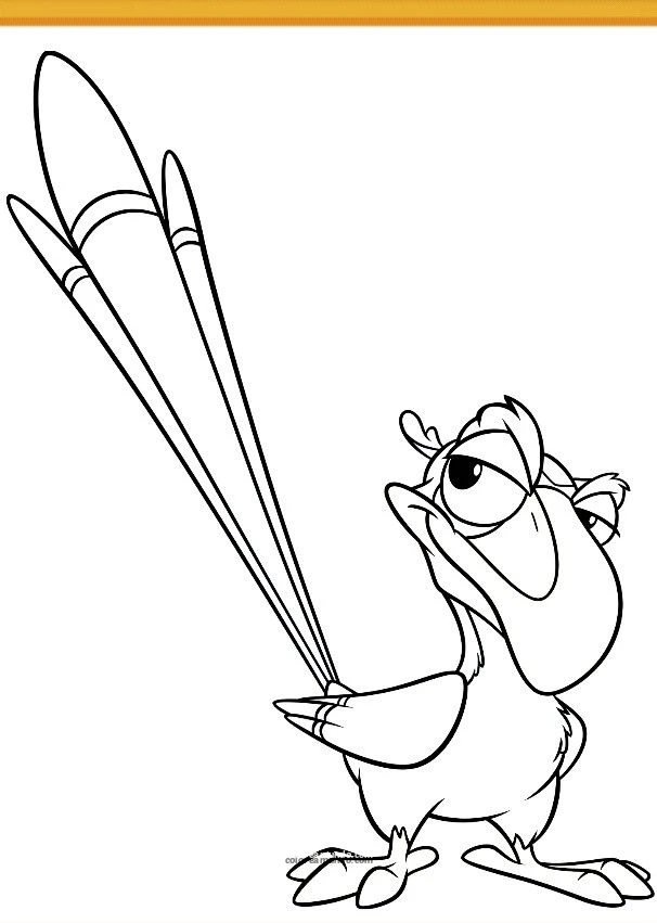 Dibujo para colorear: dibujo de sazu para colorear del rey leon