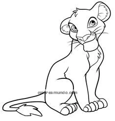 Dibujo para colorear: simba dibujo para poder imprimir y colorear