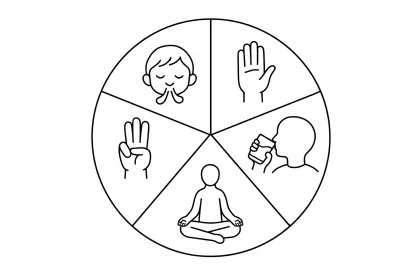 Rueda de opciones para calmarme en grupo