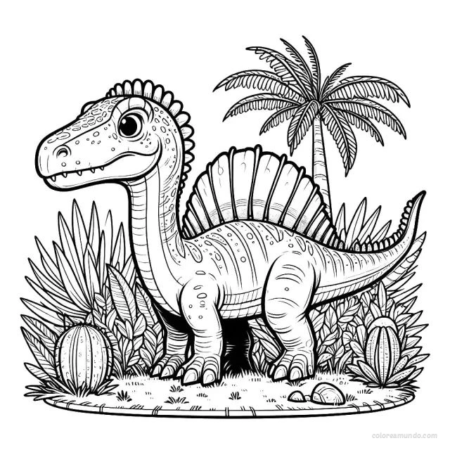 un mini dinosaurio dibujo para que puedas descargarlo