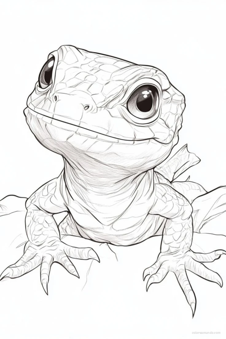 iguana feliz sonriente baby
