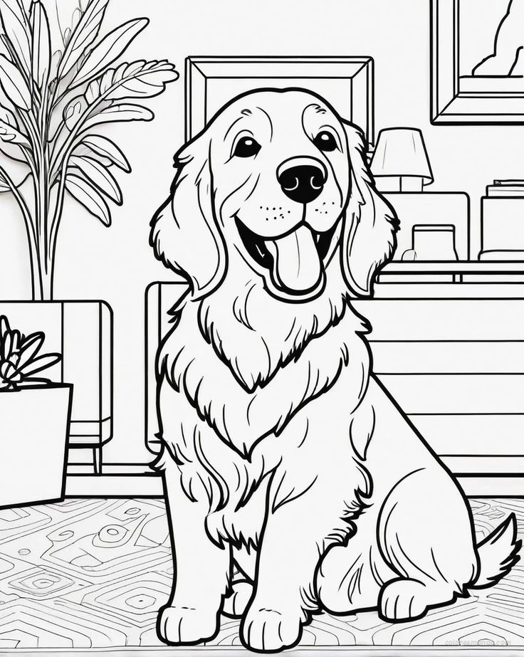 perrito feliz sacando la lengua