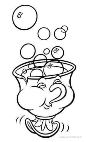 taza de te de la bella y la bestia