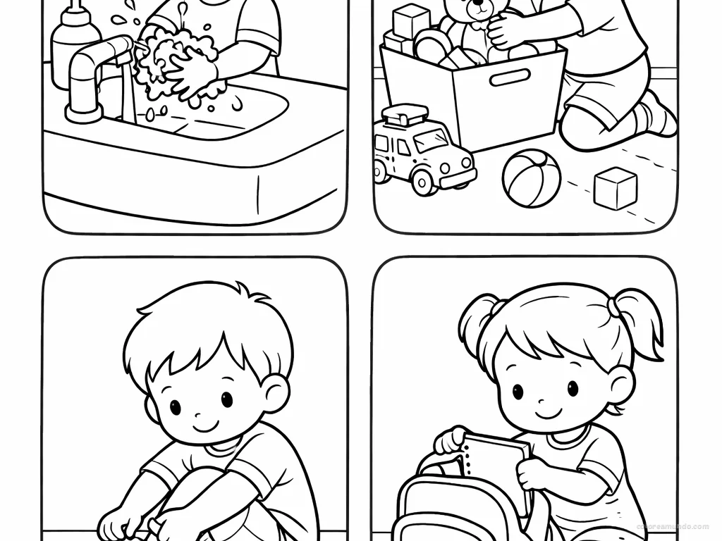 Mi Rutina Visual de Autonomia Diaria (3-5 años)