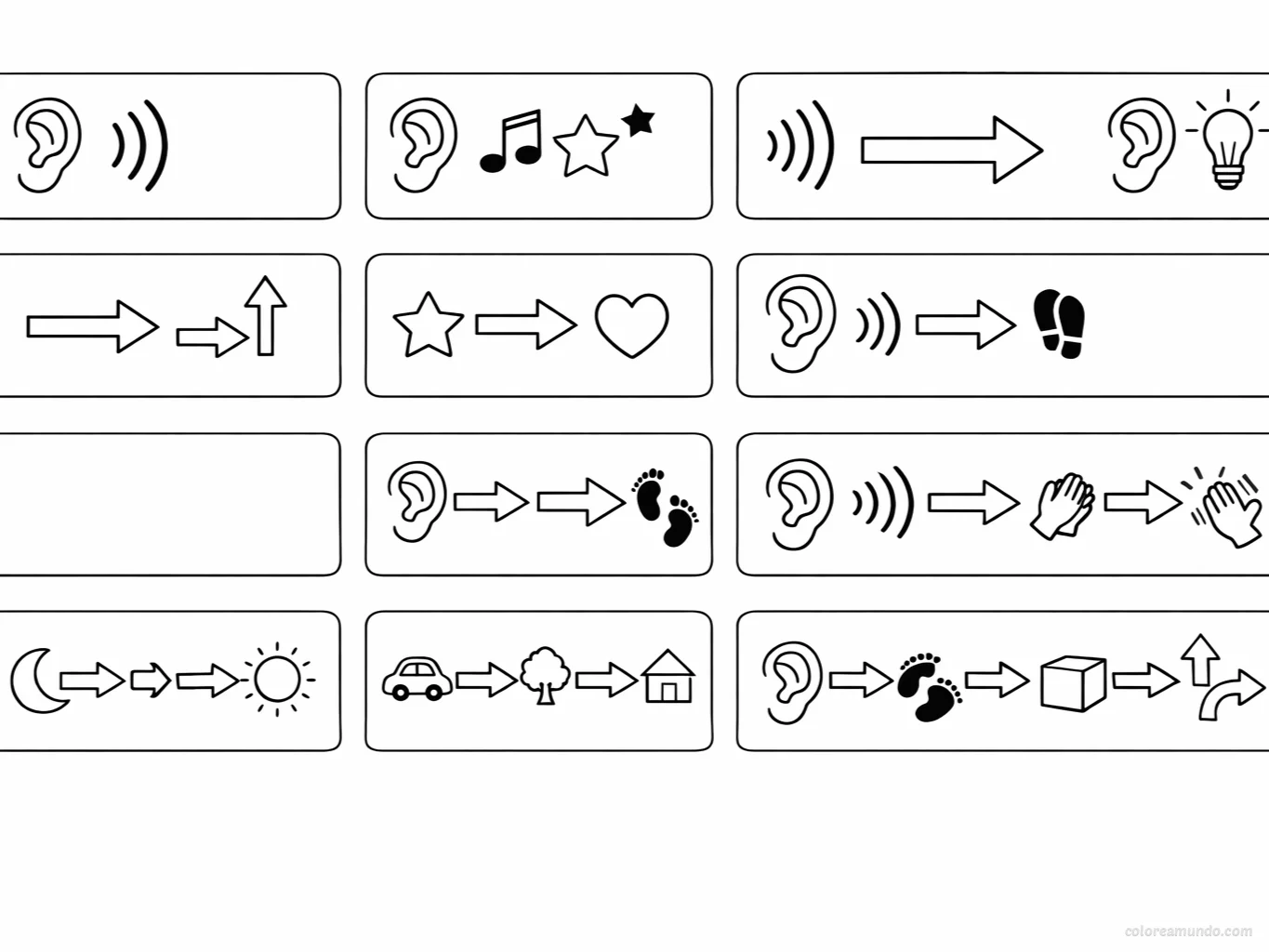 Tarjetas de escucha activa y memoria auditiva